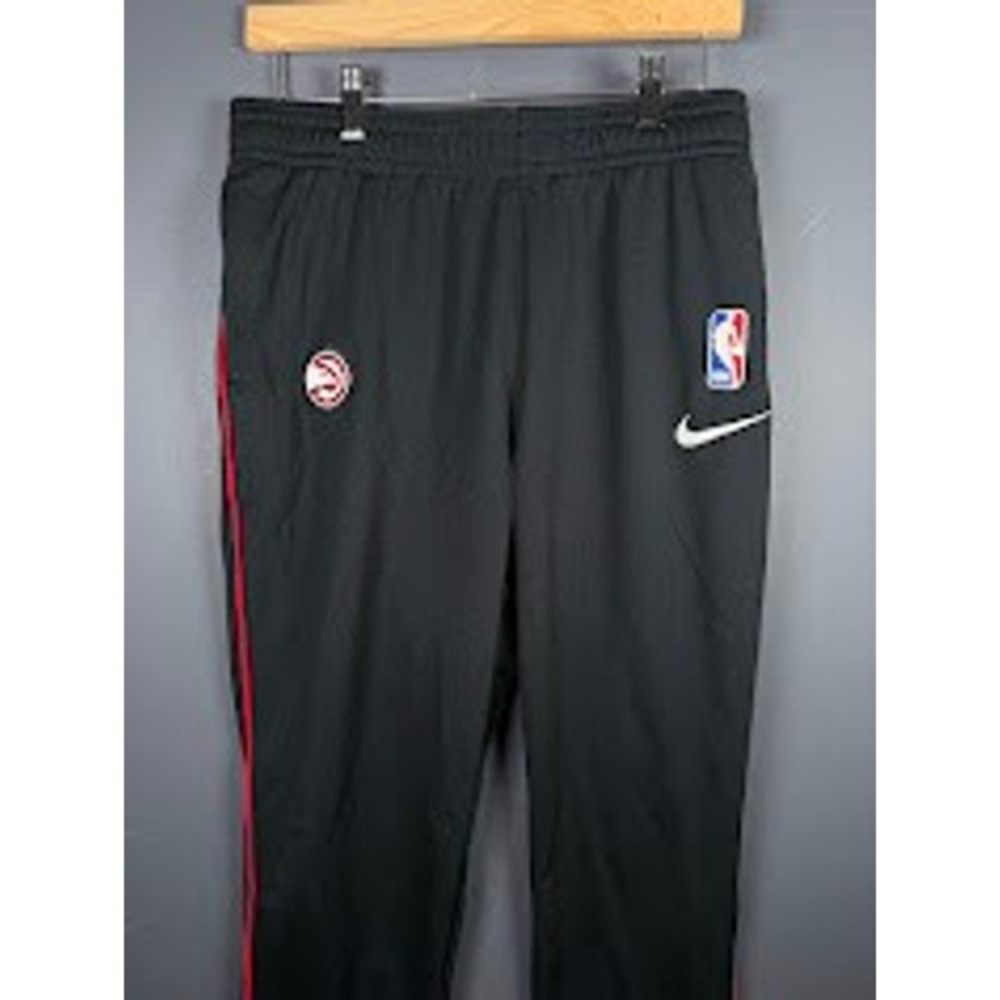 Nike NBA Atlanta Hawks Basketball Showtime Dri-FIT Pants Mens Large Black Red